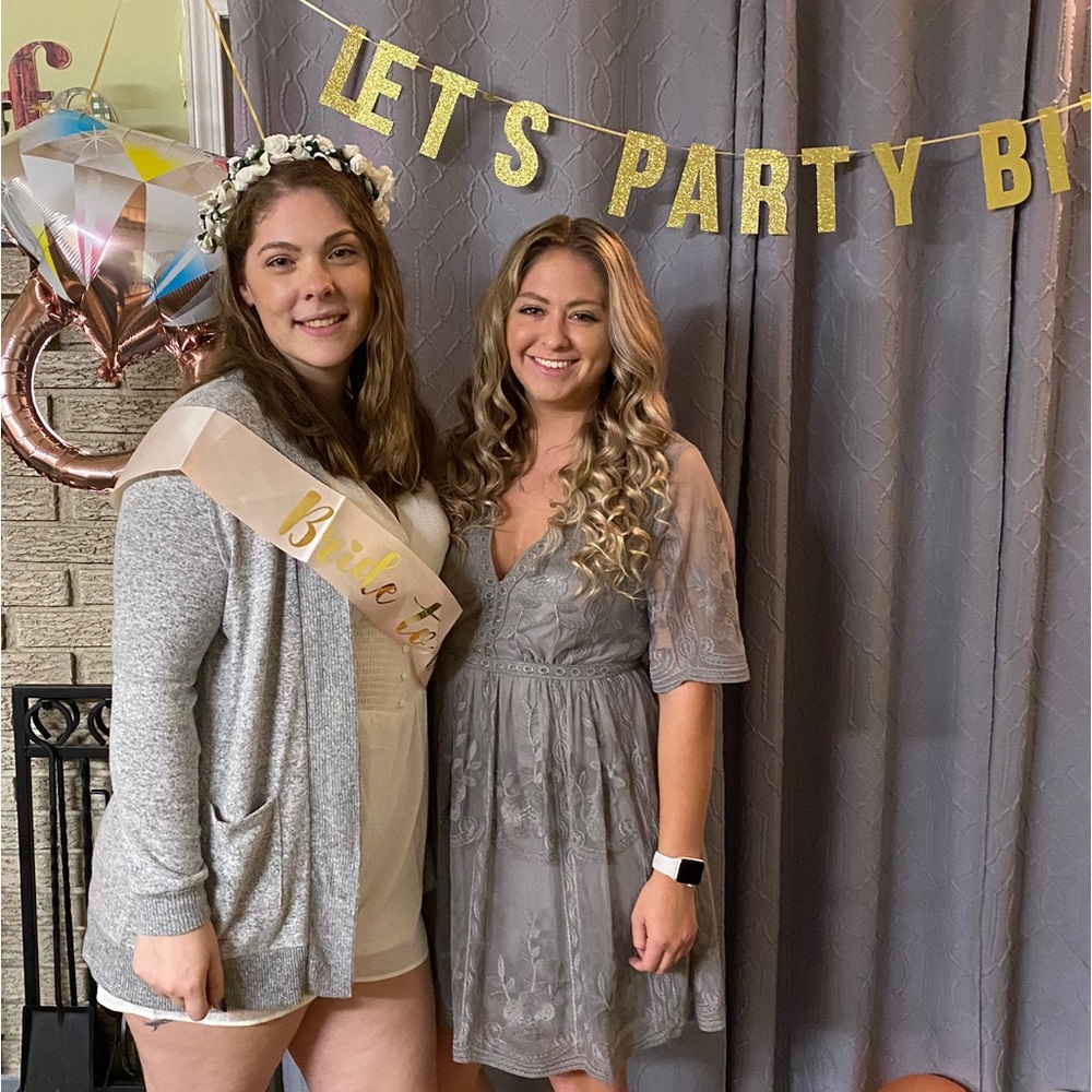Gray lace dress